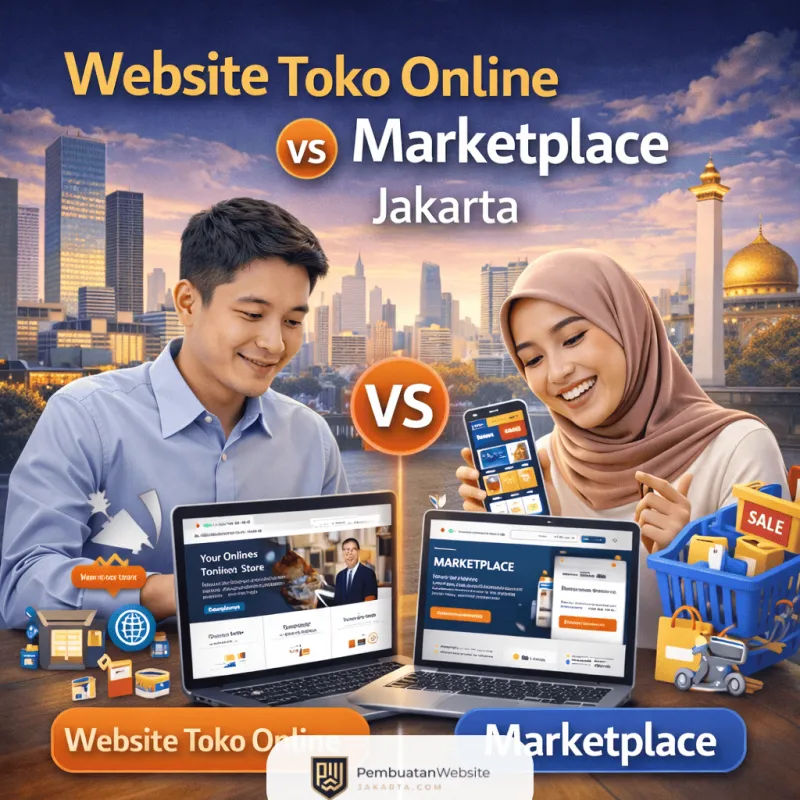 Website Toko Online vs Marketplace Jakarta